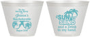 Custom Bachelorette 9 oz Wine Frosted Cups - Sun Sand Drink Hand | 60134