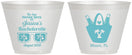 Custom Bachelorette 9 oz Wine Frosted Cups - Beach Sun Never Sets | 60136