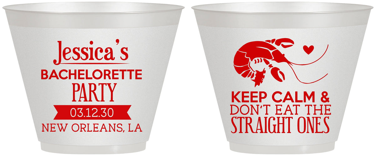 Custom Bachelorette 9 oz Wine Frosted Cups - Crawfish Boil | 60137