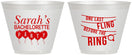 Custom Bachelorette 9 oz Wine Frosted Cups - Last Fling Before Rings | 60140