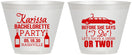 Custom Bachelorette 9 oz Wine Frosted Cups - Before She Says I Do | 60142