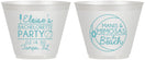 Custom Bachelorette 9 oz Wine Frosted Cups - Manis Mimosas | 60149