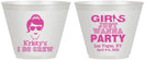 Custom Bachelorette 9 oz Wine Frosted Cups - Girls Just Wanna Party | 60158