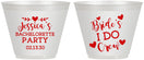 Custom Bachelorette 9 oz Wine Frosted Cups - Brides I Do Crew | 60159