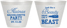 Custom Bachelorette 9 oz Wine Frosted Cups - Beauty Beast | 60161