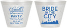 Custom Bachelorette 9 oz Wine Frosted Cups - New York | 60162