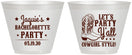 Custom Bachelorette 9 oz Wine Frosted Cups - Cowgirl Boots | 60163