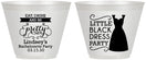Custom Bachelorette 9 oz Wine Frosted Cups - Little Black Dress | 60164