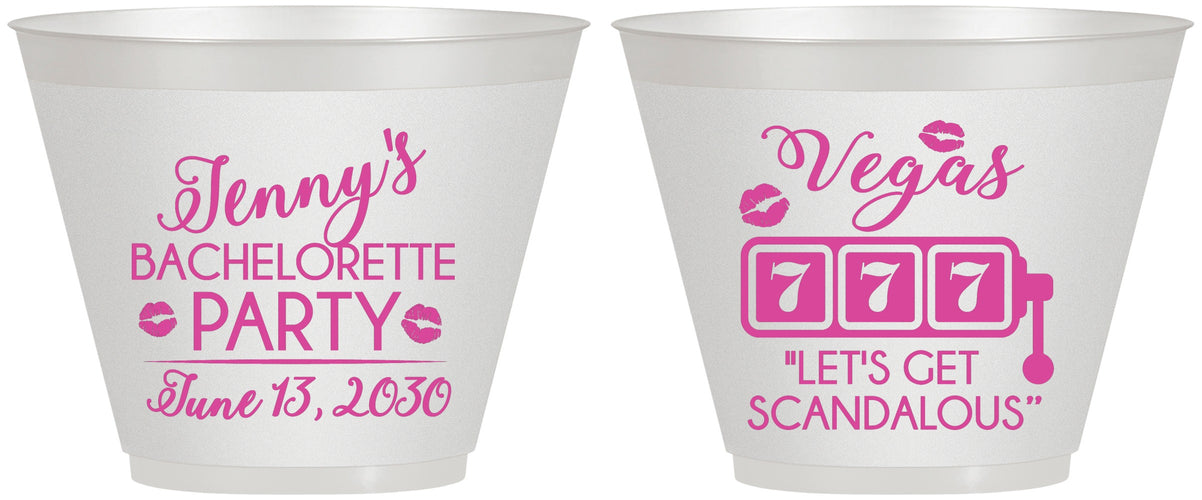 Custom Bachelorette 9 oz Wine Frosted Cups - Las Vegas | 60170