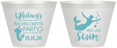 Custom Bachelorette 9 oz Wine Frosted Cups - Mermaid | 60175