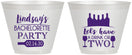 Custom Bachelorette 9 oz Wine Frosted Cups - Wine Drink Or Two | 60178