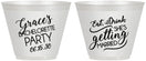 Custom Bachelorette 9 oz Wine Frosted Cups - Eat Drink Getting Married | 60181