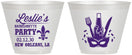 Custom Bachelorette 9 oz Wine Frosted Cups - Mardi Gras | 60185
