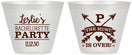 Custom Bachelorette 9 oz Wine Frosted Cups - The Hunt Is Over | 60186