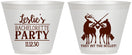 Custom Bachelorette 9 oz Wine Frosted Cups - Hunting | 60187