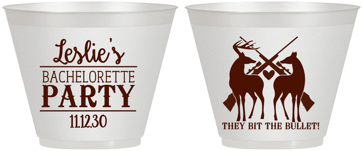 Custom Bachelorette 9 oz Wine Frosted Cups - Hunting | 60187
