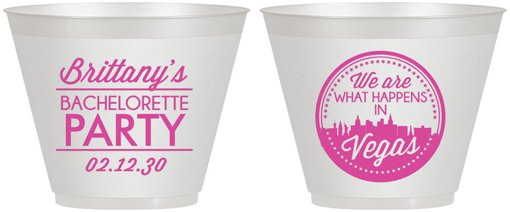 Custom Bachelorette 9 oz Wine Frosted Cups - Las Vegas | 60190