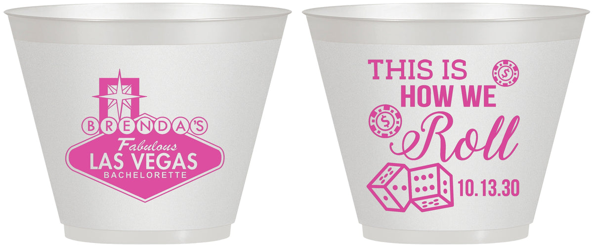 Custom Bachelorette 9 oz Wine Frosted Cups - Las Vegas | 60191
