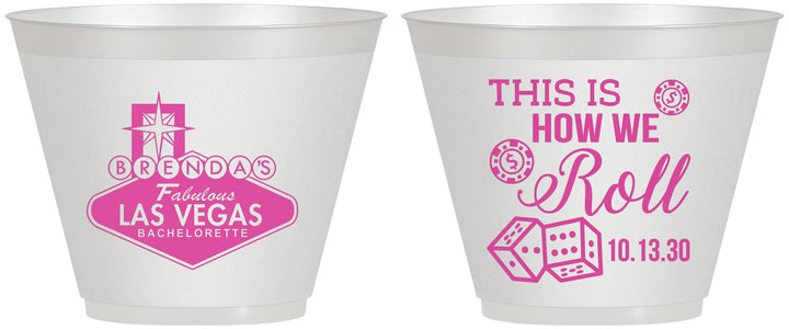 Custom Bachelorette 9 oz Wine Frosted Cups - Las Vegas | 60191