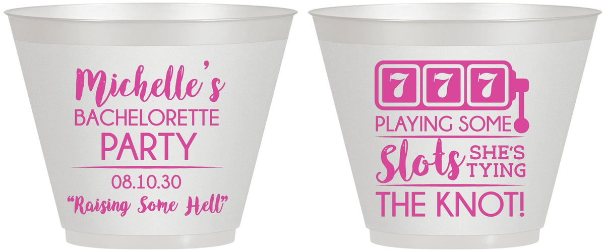 Custom Bachelorette 9 oz Wine Frosted Cups - Las Vegas | 60195