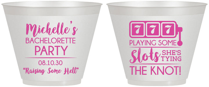 Custom Bachelorette 9 oz Wine Frosted Cups - Las Vegas | 60195