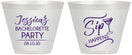 Custom Bachelorette 9 oz Wine Frosted Cups - Sip Happens | 60197