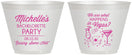 Custom Bachelorette 9 oz Wine Frosted Cups - Las Vegas | 60199