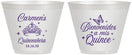 Custom Quinceanera 9 oz Wine Frosted Cups - Bienvenidos A Mis Quince | 70005