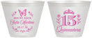 Custom Quinceanera 9 oz Wine Frosted Cups - Mis Quince Anos | 70007