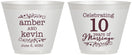 Custom Anniversary 9 oz Wine Frosted Cups - 10 Years Of Marriage | 80000