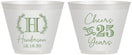 Custom Anniversary 9 oz Wine Frosted Cups - Cheers To 25 Years | 80002