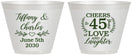 Custom Anniversary 9 oz Wine Frosted Cups - Cheers To 45 Years | 80006