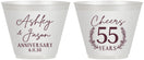 Custom Anniversary 9 oz Wine Frosted Cups - Cheers To 55 Years | 80008