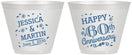 Custom Anniversary 9 oz Wine Frosted Cups - Cheers To 60 Years | 80009