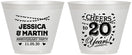 Custom Anniversary 9 oz Wine Frosted Cups - Cheers To 20 Years | 80011