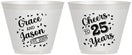 Custom Anniversary 9 oz Wine Frosted Cups - Cheers To 25 Years | 80012