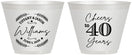 Custom Anniversary 9 oz Wine Frosted Cups - Cheers To 40 Years | 80015