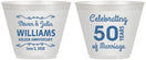 Custom Anniversary 9 oz Wine Frosted Cups - 50 Years Of Marriage | 80017