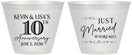 Custom Anniversary 9 oz Wine Frosted Cups - 10 Years Down | 80020