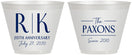Custom Anniversary 9 oz Wine Frosted Cups - 20th Wedding | 80021