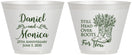Custom Anniversary 9 oz Wine Frosted Cups - 25th Wedding | 80022