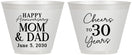 Custom Anniversary 9 oz Wine Frosted Cups - Cheers To 30 Years | 80023