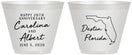 Custom Anniversary 9 oz Wine Frosted Cups - 20th Wedding | 80031