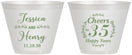 Custom Anniversary 9 oz Wine Frosted Cups - Cheers To 35 Years | 80034
