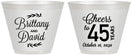 Custom Anniversary 9 oz Wine Frosted Cups - Cheers To 45 Years | 80036