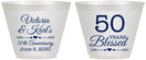 Custom Anniversary 9 oz Wine Frosted Cups - 50 Years Blessed | 80037