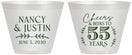 Custom Anniversary 9 oz Wine Frosted Cups - Cheers To 55 Years | 80038