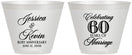 Custom Anniversary 9 oz Wine Frosted Cups - 60 Years Of Marriage | 80039