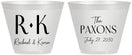 Custom Wedding 9 oz Wine Frosted Cups - Two Letter Monogram | 802