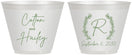 Custom Wedding 9 oz Wine Frosted Cups - Monogram | 803